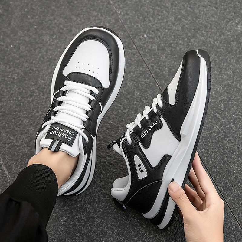 New Fashion Men 's Four Seasons Comfortable Thick Sole Shoes Students BoysTrending Soft Sole Breathable Casual Running Sneakers