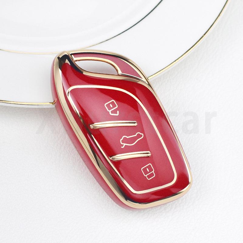 Серебряный Край Держатель Чехла Бесключевой Для Roewe Erx5 Rx5 I6 I5 Rx3 Rx8 Для Mg 4 Mg5 Mg6 Mg Zs Ev Hs Ehs Zx Gt ТПУ Чехол для Автомобильного Ключа