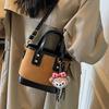 Portable Small Bag Women's 2025 New Fashion Diamond Shoulder Bag Foreign Style Retro Messenger Bucket Bag