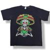 Винтажная индейская art Huichol Скелет Dia de los Muertos Черная футболка Мужская L
