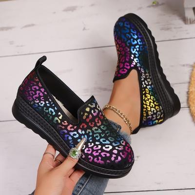 Балетки Женские Лоферы Обувь Мода Леопардовая Обувь 2025 Осень Новые Тренды Платформа Кроссовки Повседневная Ходьба Уютные Zapatillas De Mujer