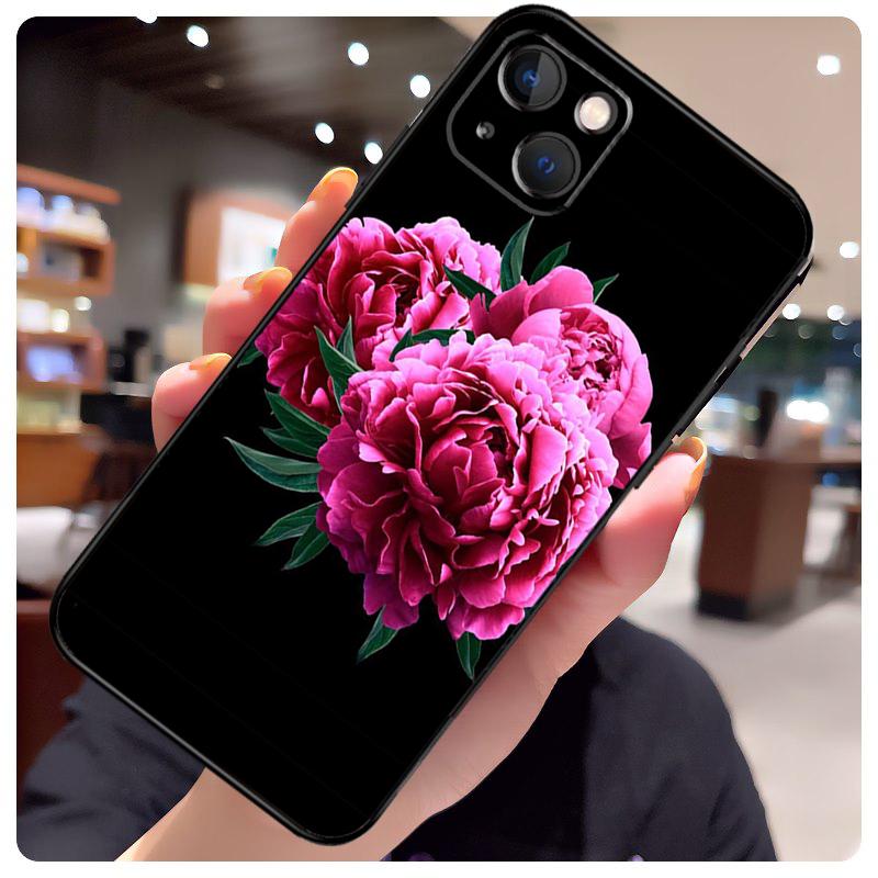 Элегантный чехол с цветком пиона розово-фиолетового цвета для iPhone 17 Pro Max 15 14 13 11 12 16 Pro Max mini 15 16 Plus 16e 17 Air Чехол для телефона