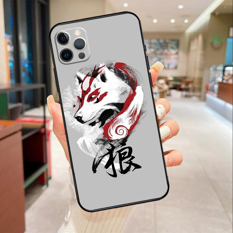Чехол для телефона Волк Оками для iPhone 16 15 14 11 12 13 17 Pro Max mini 15 Plus 16e 17 Air Защитная крышка
