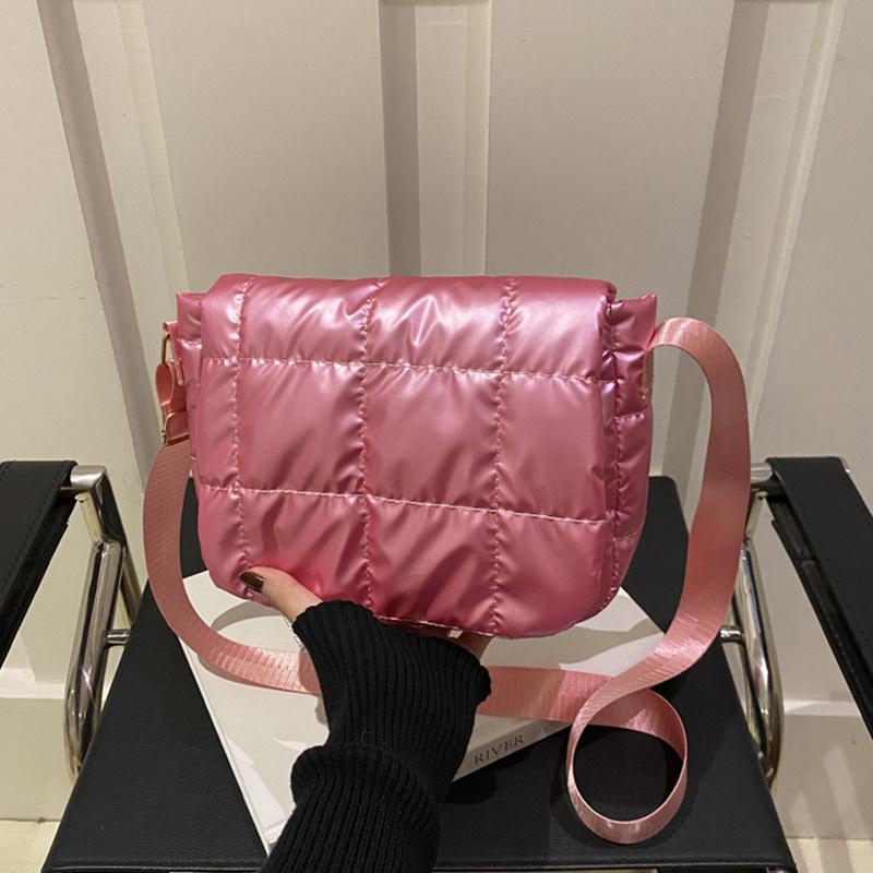Yogodlns Women Elegant Quilted Shoulder Bags Cloud Pleated Bubbles Crossbody Bag Fashion Simple Solid Color Commute Shopping Bags