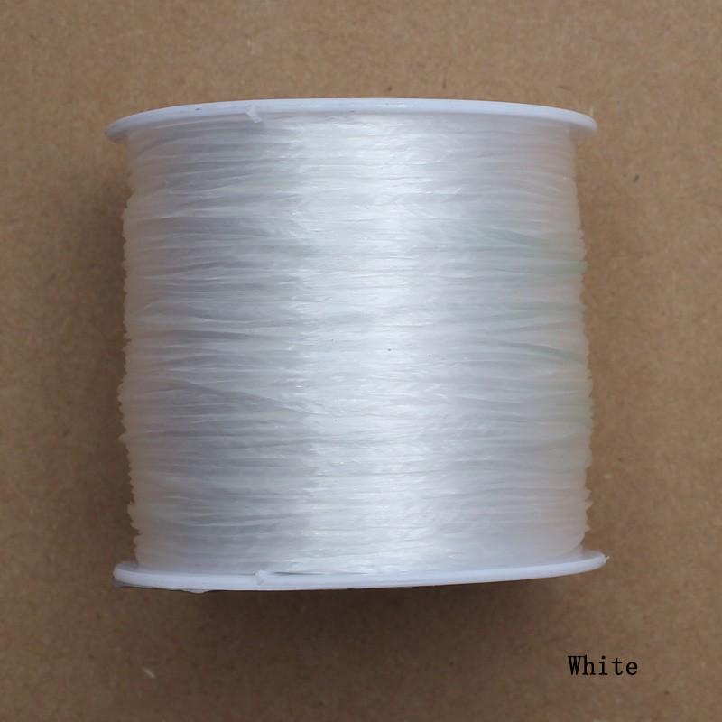 1 рулон/лот, 0,6 мм, эластичная нить, круглая кристаллическая линия, нейлоновый резиновый эластичный шнур, 10 цветов, 60 м