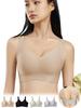 Veimia Bra with Increased Stability and Jelly Wireless Bra for Sagging Reduces and Strong High Side Seamless Bra for Day and Night Plus Sizes