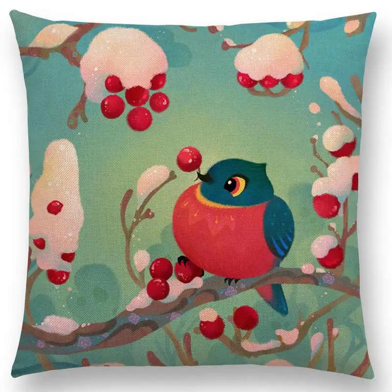 Супер милый мультяшный животный иглобрюх чехол для подушки, прекрасная птица, милое гнездо, интересная рыба, кошка, лягушка, лиса, наволочка для диванной подушки, Огар