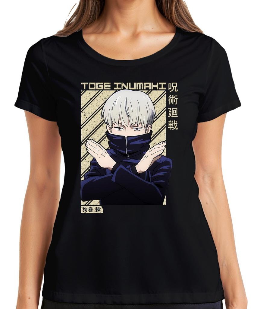 Toge Inumaki Jujutsu Kaisen Anime Gift Cosplay Silver Hair Women's T-Shirt