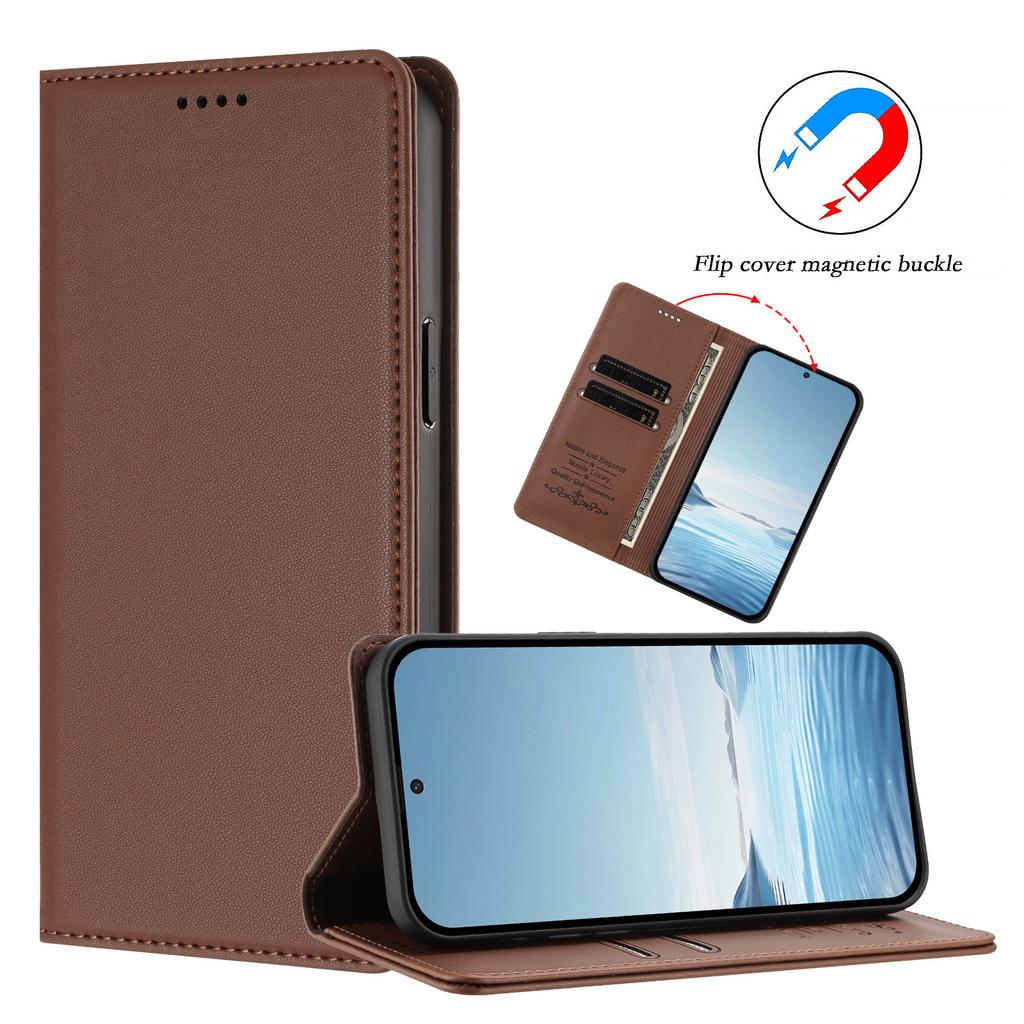 Wallet Case for Poco X8 Pro Max 5G - Leather/PU, Brown