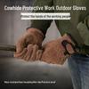 Fireproof Heat-Resistant Cowhide Welding Gloves for Outdoor Labor, Construction, and Camping - Non-Slip and Durable