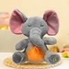 Мягкая кукла с музыкой очаровательный внешний вид на батарейках эмоциональная поддержка кролик слон животное плюшевая игрушка для детей