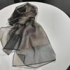 Elegant Imitation Silk Scarf - Solid Color, Sun Protection, Fashionable Female Shawl, Long and Simple Design