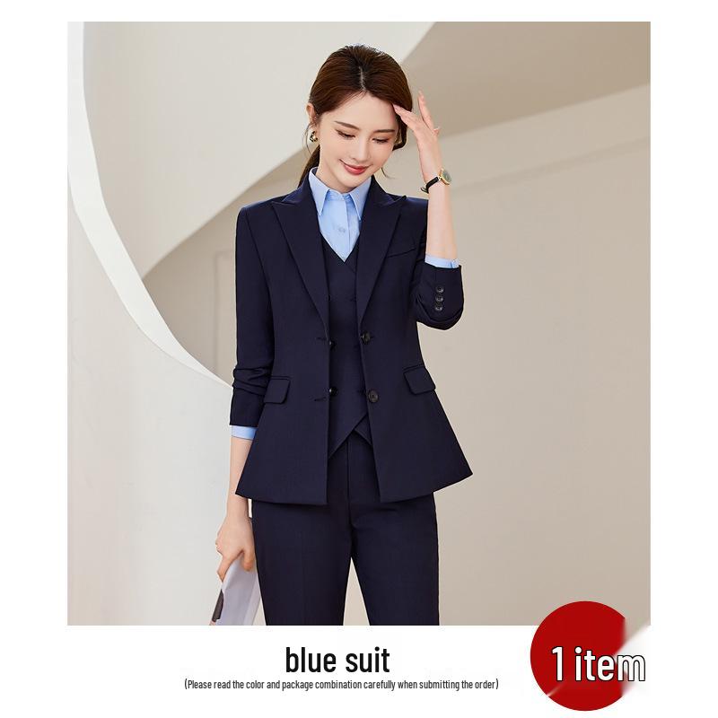 Женский приталенный формальный костюмный комплект 2024: Осень/Зима Деловая одежда