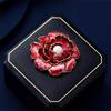 Creative Elegant Women Girls Fashion High-end Pearl Flower Badges Pin Classic Lady Exquisite Enamel Floral Clothing Coat Brooch
