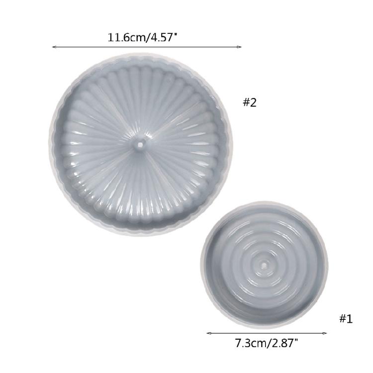Crystal Epoxy Mold Incense Stick Holder Resin Molds Round Jewelry Tray Mold