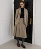 Bye Bye Seop Tuck Pleated Wool Midi Skirt Ash Beige [T44]