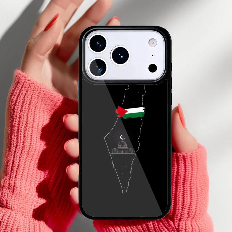 Чехол для телефона с арабской каллиграфией и картой Палестины для iPhone 17 Air 16e 15 14 13 Pro Max Задняя крышка для 12 11 Pro Coque