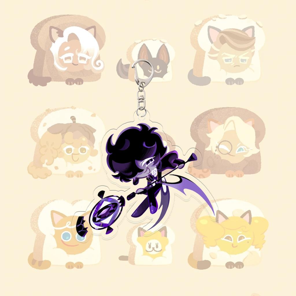 Cookie Run Kingdom Подвеска для украшения Кавайная игровая фигурка Студенческий мультяшный брелок Клетка Летняя Q-версия Аниме-девушка Праздничный подарок