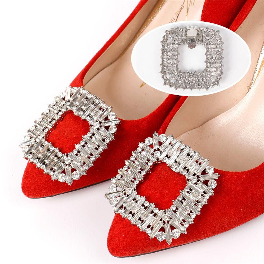 2 шт. Свадебные туфли невесты со стразами и кристаллами, клипсы для обуви, украшения для обуви, шармы-пряжки, ювелирные изделия