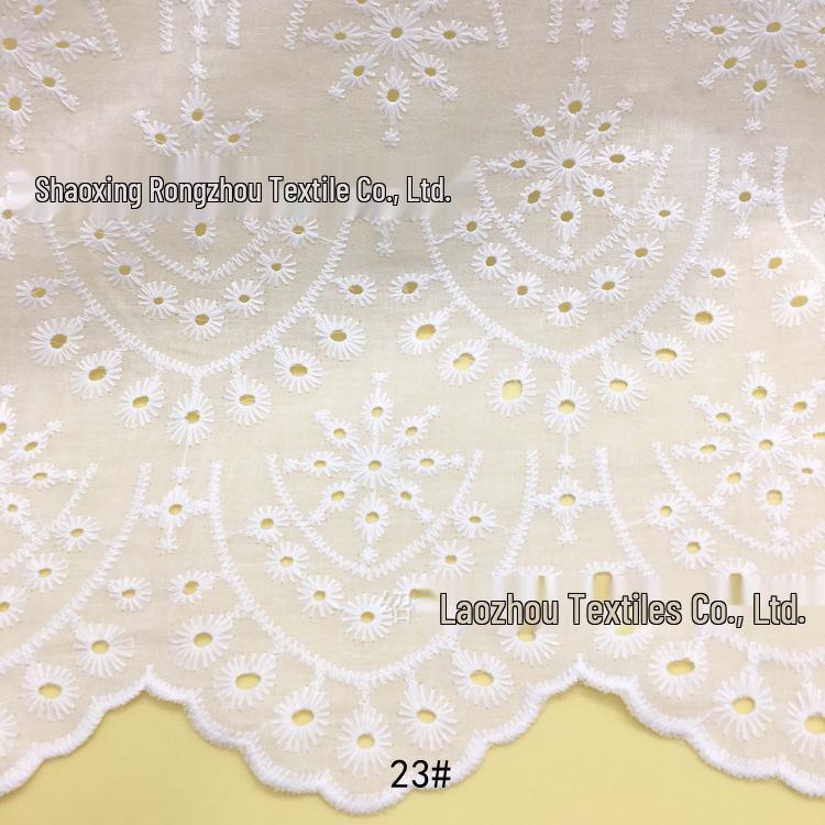 Eyelet Embroidery Fabric 100 Cotton 45 Patterns For Diy Childrens Clothing Hats
