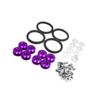 ACROPIX Комплект крепежа бампера, крышки багажника, крыла, крышки люка, быстросъемный, фиолетовый, 8 штук
