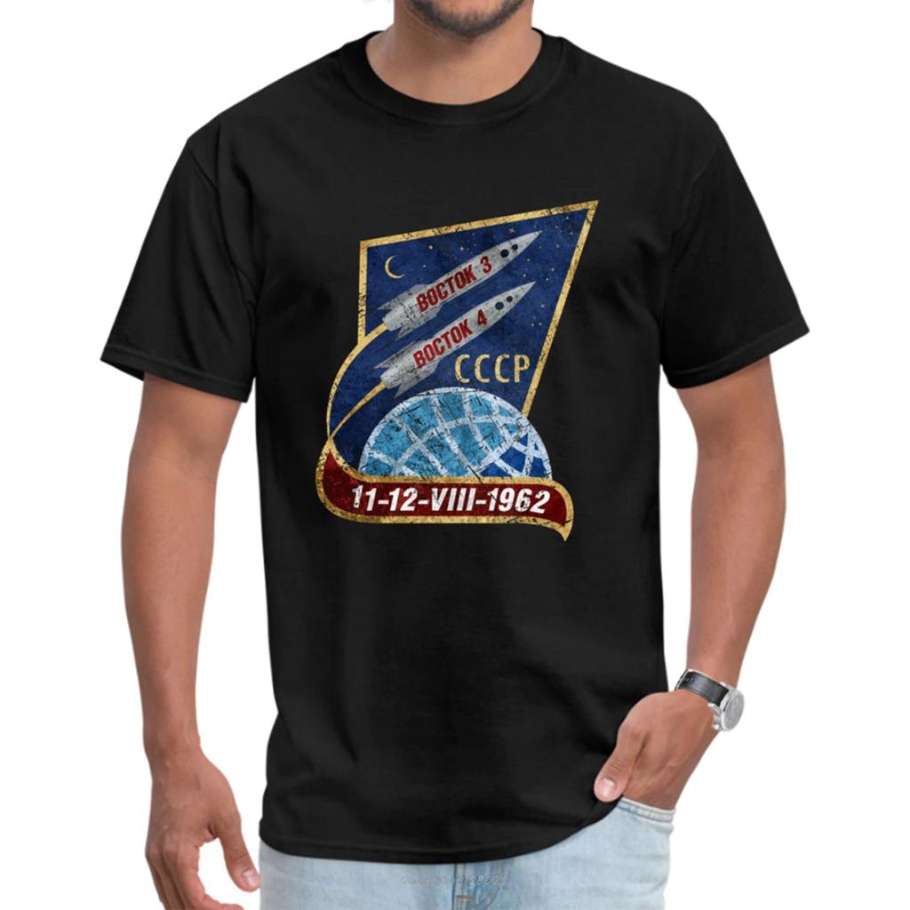 Retro CCCP Boctok VIII Tshirt Russia Soviet Union USSR Space Shuttle Rocket Ship Unisex T Shirt Back To The Future T-Shirt Tees