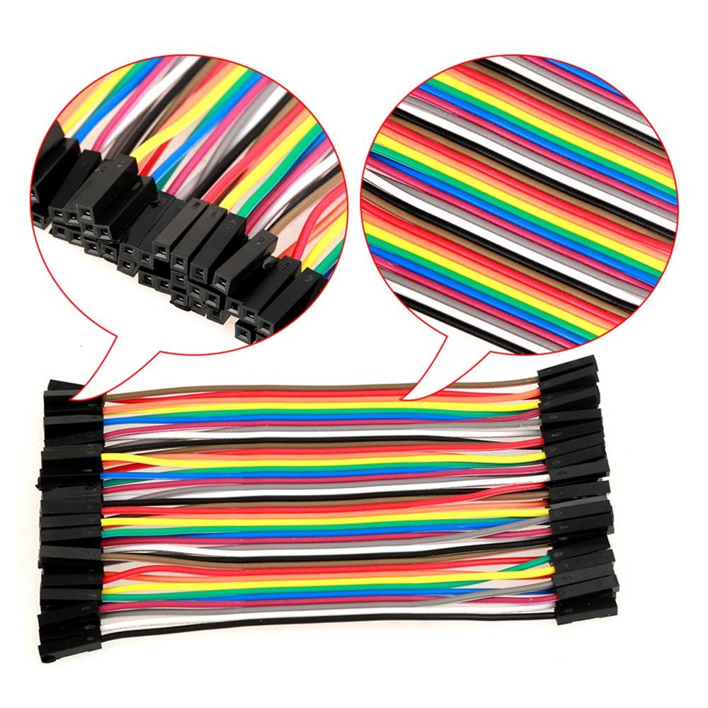 5 PCS 40 Pin Female to Female Dupont Wire Colorful Breadboard Jumper Wires  for Raspberry PI