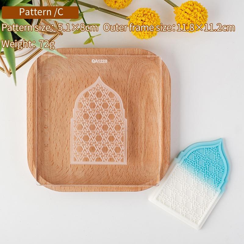С тиснением Eid Mubarak Формочка для печенья Исламский Рамадан Десерт Декоративная форма для печенья Штамп-пресс для мастики Инструменты для выпечки DIY для вечеринки