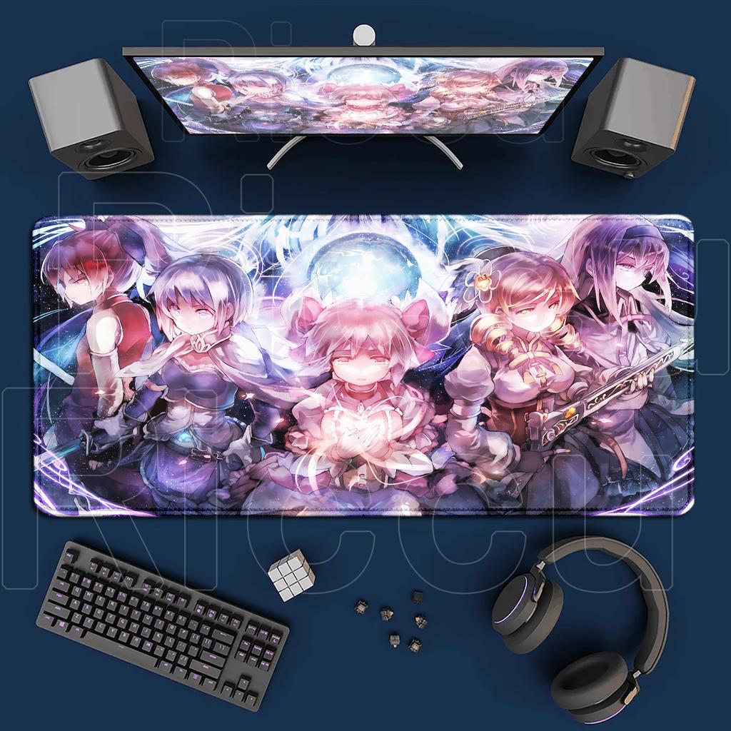 Коврик для мыши Популярный Puella Magi Madoka Magica Резиновый Игровые Аксессуары Большой XXL Коврик для Клавиатуры Ноутбука xMM Нескользящий Необтрепывающийся