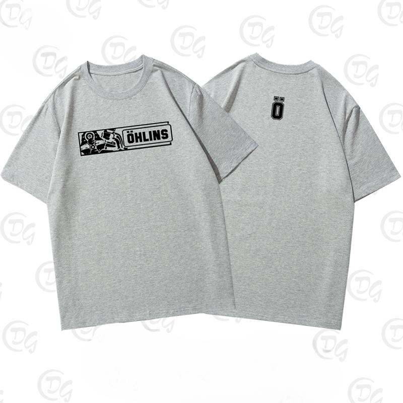 2025 Швеция OHLINS Мотоциклетный амортизатор Модифицированная футболка с коротким рукавом Мужская и женская одежда для велосипедистов