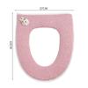 Подушка для сиденья унитаза Милый плюшевый бархатный чехол для сиденья унитаза на молнии Чехол для сиденья унитаза Стиральная машина Защитный чехол для унитаза Унитаз