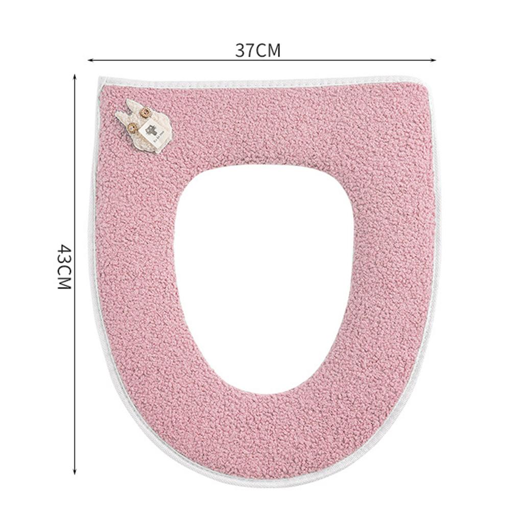 Подушка для сиденья унитаза Милый плюшевый бархатный чехол для сиденья унитаза на молнии Чехол для сиденья унитаза Стиральная машина Защитный чехол для унитаза Унитаз