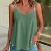 Женский жилет с круглым вырезом без рукавов, с двойными бретельками, свободный повседневный