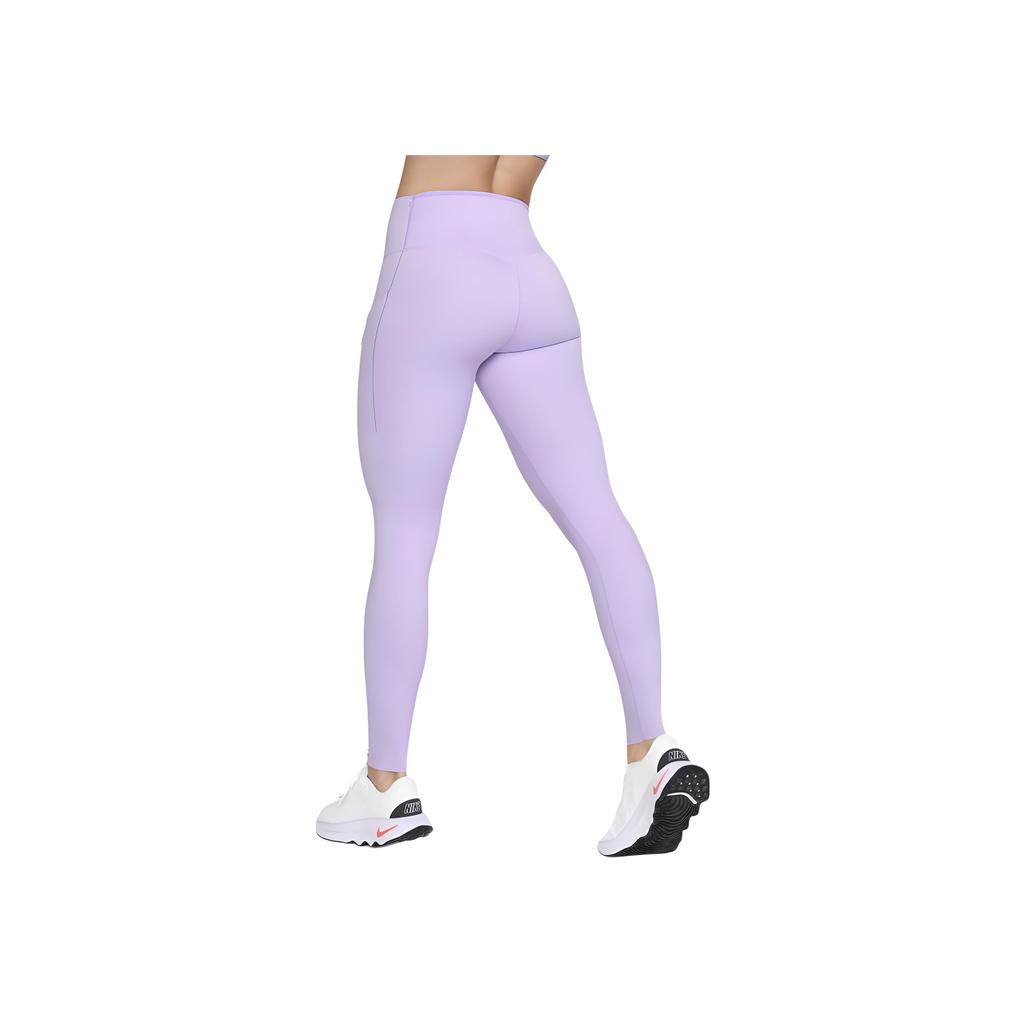 Nike High-Waisted Slim Fit Solid Color Leggings Women Leggings Lilac Black DQ5672-512