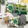 New St. Patrick's Holiday Decorative Pillow Case Home Sofa Lucky Letter Printed Waist Pillow