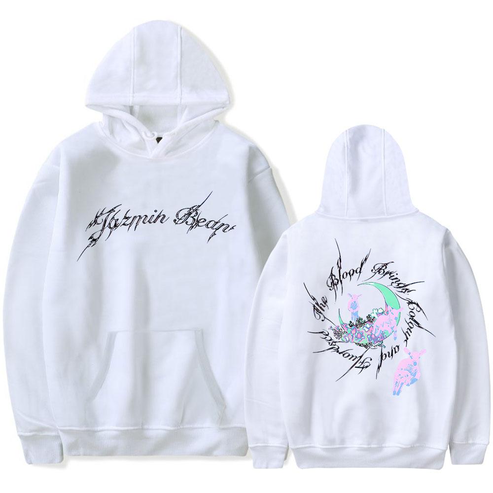 Джазмин Бин Кровь Приносит Цвет И Флуоресценцию Принтованное Худи с Капюшоном Мужское Женское Эстетичное Худи Повседневная Уличная Одежда Толстовка