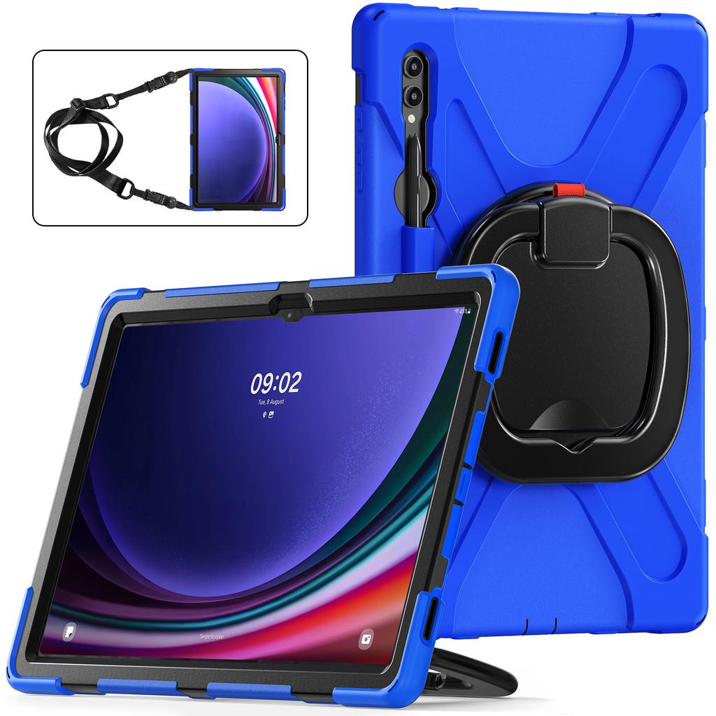 Прочный Чехол для Galaxy Tab S10 S9 S8 Ultra 2024 2023 2022 14.6" SM-X920 X926B X910 X916B X900 X906B 360 Поворотная Подставка Чехол
