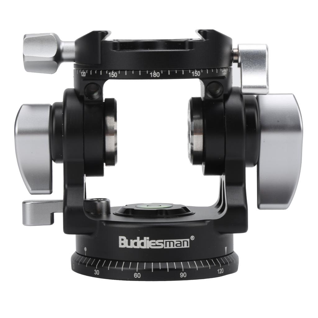 Buddiesman VH3IV Aluminium Alloy 360 Degrees  Rotation Panoramic Ball Head DualLevel with Scale
