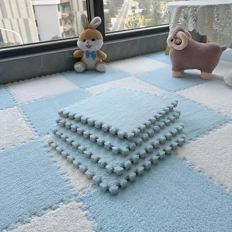 Baby Play Mat Crawling Mat Foam Puzzle Tiles, Interlocking EVA, Thick Soft Non-Slip Washable Plush Checkerboard Nursery