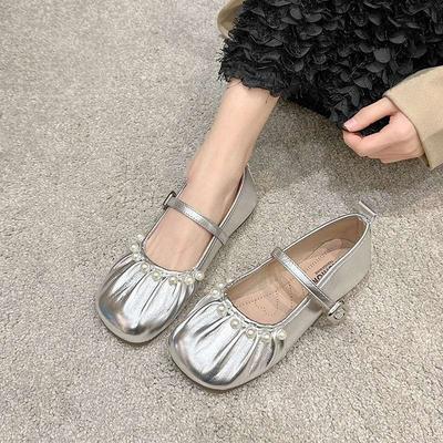 Женская обувь больших размеров 41-43 на широкую полную стопу Весна-Осень 2025 новые женские балетки Мэри Джейн Doudou
