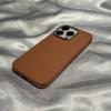 Чехол для телефона из простой кожи в стиле ретро для Apple 16promax - устойчивый к падениям чехол для iPhone 16/16pro/16plus/15/14/13/12/11/XR/XS для женщин