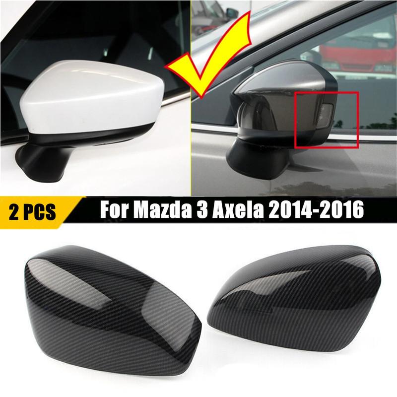 Для Mazda 3 Axela 2014 2015- ABS Накладка на зеркало заднего вида и боковое зеркало автомобиля, Колпачок на крыло, Внешний корпус двери, Декоративная наклейка