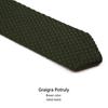 Dark Green Small Tie 5Cm Narrow Version Coffee Color Retro Stripe British Japanese Tide Flat Head Knitted Tie