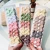 10Pcs/Set New Cute Solid Ribbon Bowknot Hair Clips for Baby Girls Handmade Bows Hairpin Barrettes Headwear Baby Hair Accessories