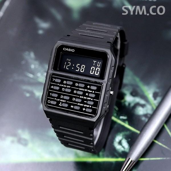 Casio Калькулятор Мужские электронные наручные часы с банком данных