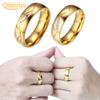 Women's Men's 18K Gold Plated Engagement Wedding Band Ring Zirconia Jewelry Gift Fashion Jewelry