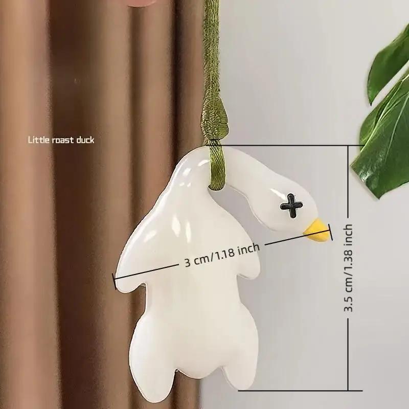 3 Color Changing Duck Car Pendant, UV Color Change Rearview Mirror Accessory,Creative Cute Duck Car Ornament, Outdoor Decoration
