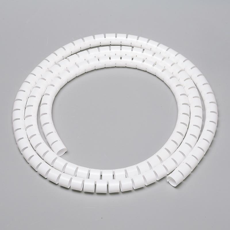 Minimalist 10mm Cable Tie & Wire Management Spiral Wrap Tube Organizer