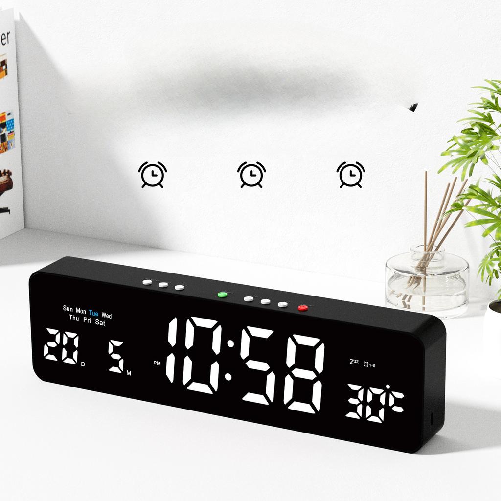 Интеллектуальные светодиодные электронные часы Креативные многофункциональные электронные часы с большим экраном для гостиной Простые настенные часы