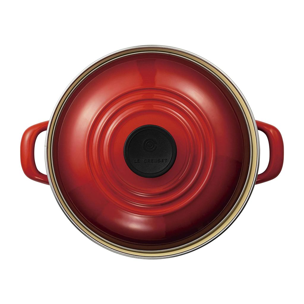 Le Creuset EOS Вишня Чугунная Кастрюля, Совместимая с Японской Плитой, 20 см, Красная, Чугун, Эмаль, Газ/Индукция [Официальный Продукт]